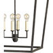 Denison 4 Light 26 inch Mole Black Lantern Pendant Ceiling Light, Large